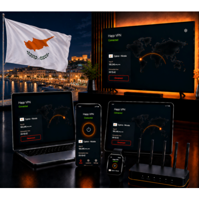 Happ VPN | Кипр 🇨🇾 Статический IP | Защита от DPI | Доступ ИИ | 10 Гбит/с 🚀