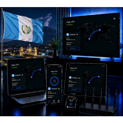 Happ VPN | Гватемала 🇬🇹 Статический IP | Защита от DPI | Доступ ИИ | 10 Гбит/с 🚀