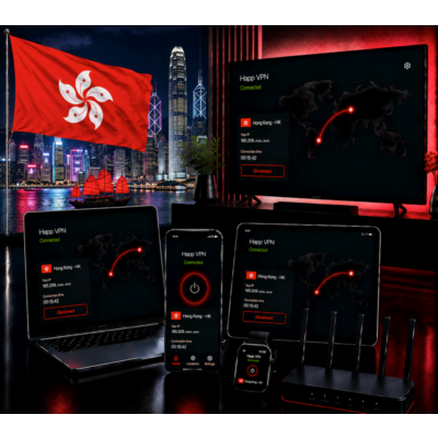 Happ VPN | Гонконг 🇭🇰 Статический IP | Защита от DPI | Доступ ИИ | 10 Гбит/с 🚀