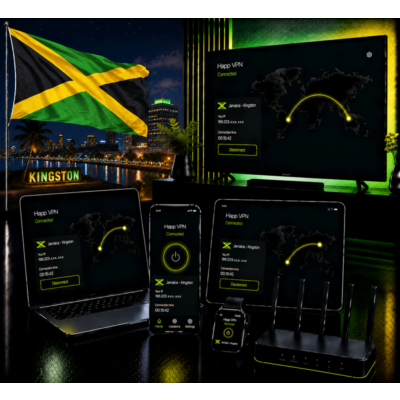 Happ VPN | Ямайка 🇯🇲 Статический IP | Защита от DPI | Доступ ИИ | 10 Гбит/с 🚀