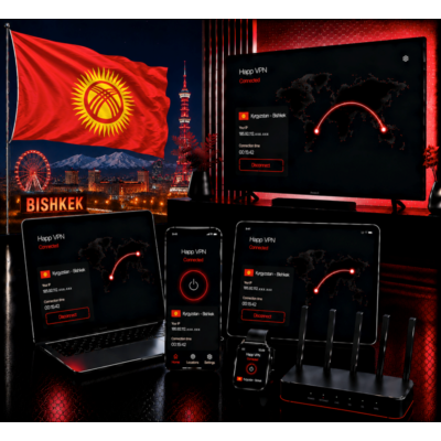 Happ VPN | Кыргызстан 🇰🇬 Статический IP | Защита от DPI | Доступ ИИ | 10 Гбит/с 🚀