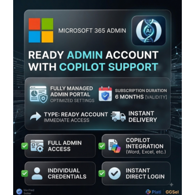 Microsoft 365 (Поддержка Copilot) | Готовый Admin Аккаунт | 6 Месяцев