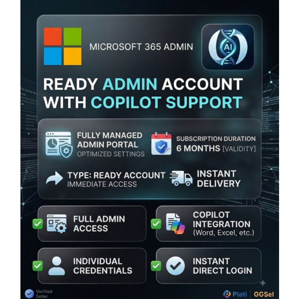 Microsoft 365 (Поддержка Copilot) | Готовый Admin Аккаунт | 6 Месяцев