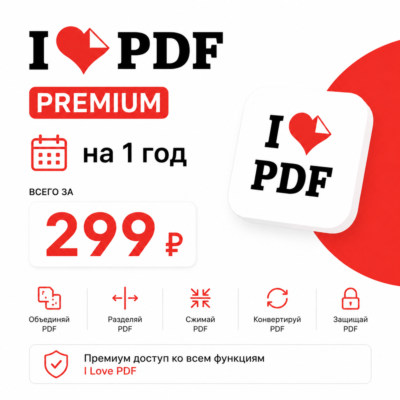 iLovePdf Premium на 1 ГОД ( ЗА 5 МИНУТ )