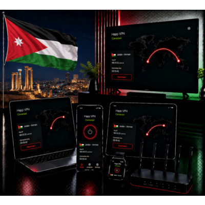 Happ VPN | Иордания 🇯🇴 Статический IP | Защита от DPI | Доступ ИИ | 10 Гбит/с 🚀