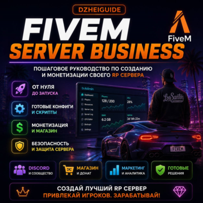 DzheiGuide | FiveM Server Business: запуск GTA RP-сервера с нуля до прибыли