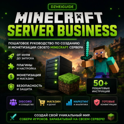 DzheiGuide | Minecraft Server Business — запуск и монетизация сервера Java