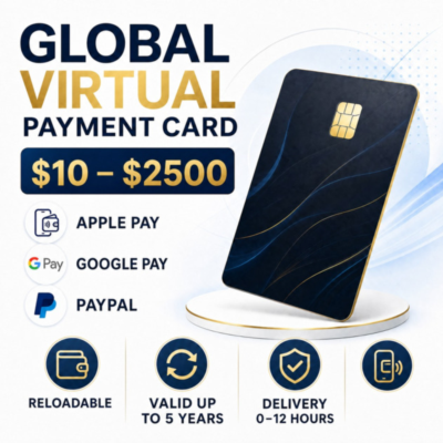 Глобальная предоплаченная карта | $10–$2500 | Мгновенно | Пополнение | 5 лет