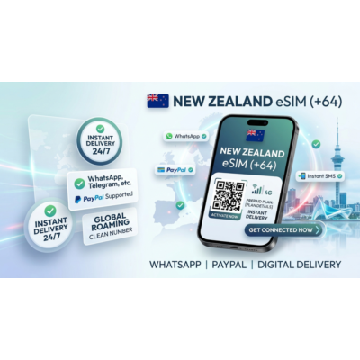 🇦🇺 Новая Зеландия eSIM (+64) | WhatsApp и Telegram PayPal & Tiktok | Мгновенно 24/7