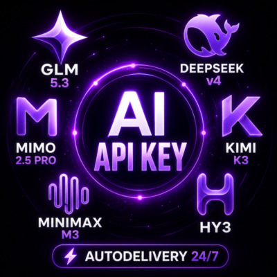 API ключ GLM 5.3 • Deepseek v4 • Mimo 2.5 pro • Kimi K3 • Minimax M3 • hy3|АВТОВЫДАЧА