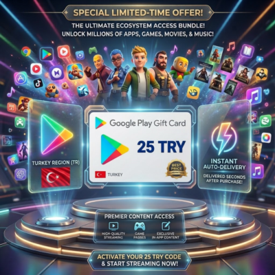 ПОДАРОЧНАЯ КАРТА GOOGLE PLAY [25 TRY] | 🇹🇷 РЕГИОН ТУРЦИЯ | МГНОВЕННАЯ АВТОВЫДАЧА