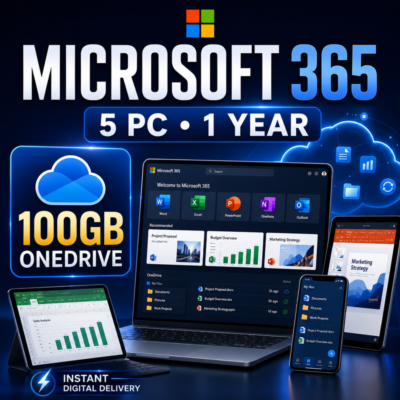 Microsoft 365 Personal аккаунт | 5 ПК | 1 год | 100 ГБ OneDrive | Мгновенная доставка