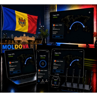 Happ VPN | Молдова 🇲🇩 Статический IP | Защита от DPI | Доступ ИИ | 10 Гбит/с 🚀