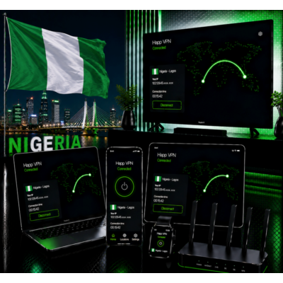 Happ VPN | Нигерия 🇳🇬 Статический IP | Защита от DPI | Доступ ИИ | 10 Гбит/с 🚀