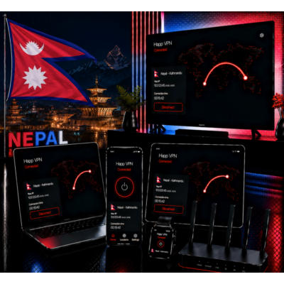 Happ VPN | Непал 🇳🇵 Статический IP | Защита от DPI | Доступ ИИ | 10 Гбит/с 🚀