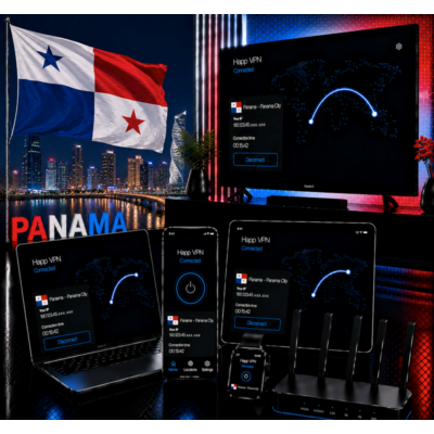 Happ VPN | Панама 🇵🇦 Статический IP | Защита от DPI | Доступ ИИ | 10 Гбит/с 🚀