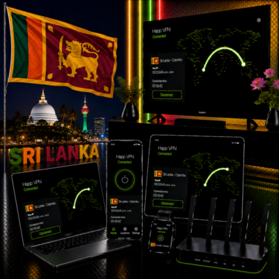 Happ VPN | Шри-Ланка 🇱🇰 Статический IP | Защита от DPI | Доступ ИИ | 10 Гбит/с 🚀