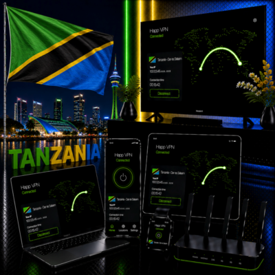 Happ VPN | Танзания 🇹🇿 Статический IP | Защита от DPI | Доступ ИИ | 10 Гбит/с 🚀