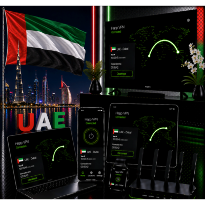 Happ VPN | ОАЭ 🇦🇪 Статический IP | Обход DPI | Доступ к ИИ | 10 Гбит/с 🚀