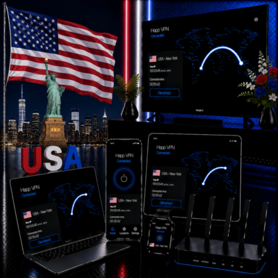 Happ VPN | США 🇺🇸 Статический IP | Защита от DPI | Доступ ИИ | 10 Гбит/с 🚀