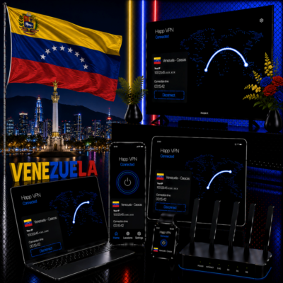 Happ VPN | Венесуэла 🇻🇪 Статический IP | Защита от DPI | Доступ ИИ | 10 Гбит/с 🚀