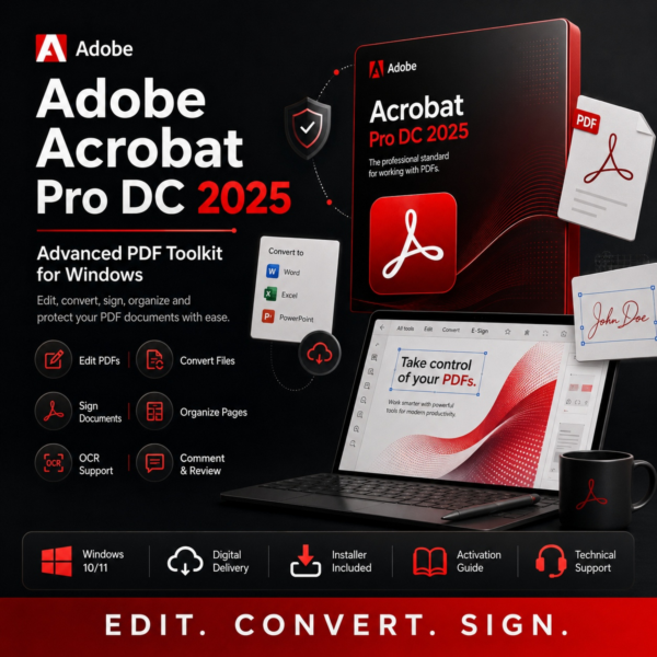 Adobe Acrobat Pro DC 2025 Professional | Ключ бессрочной лицензии