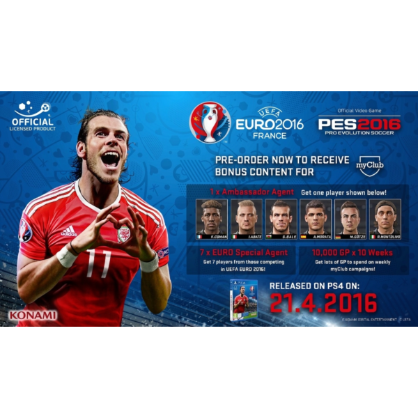 PES 2016 – Bonus Content DLC (Ключ PS4) – ЕВРОПА