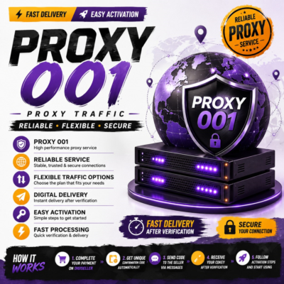 Proxy 001 – Прокси-трафик | Быстрая доставка и активация | Proxy001.com