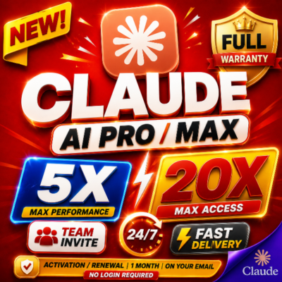 [24/7]Claude PRO + MAX 5X / 20X | 1-Month Access | Renewal / Activation