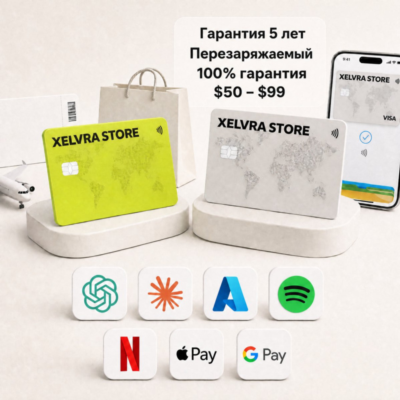 Глобальная Платёжная Карта | Пополняемая | $50-$99 | Apple Pay | Google Pay | Claude