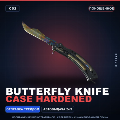 ★ Butterfly Knife | Case Hardened | Поношенное · Скин Counter-Strike 2