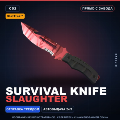 ★ StatTrak™ Survival Knife | Slaughter | Прямо с завода · Скин Counter-Strike 2