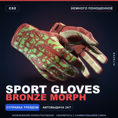 ★ Sport Gloves | Bronze Morph | Немного поношенное · Скин Counter-Strike 2