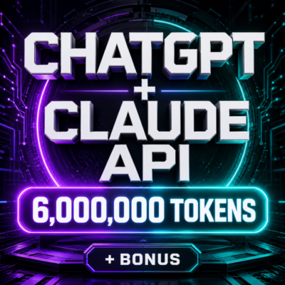 ⚡ CHATGPT + CLAUDE API | 💚 6 000 000 ТОКЕНОВ | АВТОВЫДАЧА | 🎁+ БОНУС