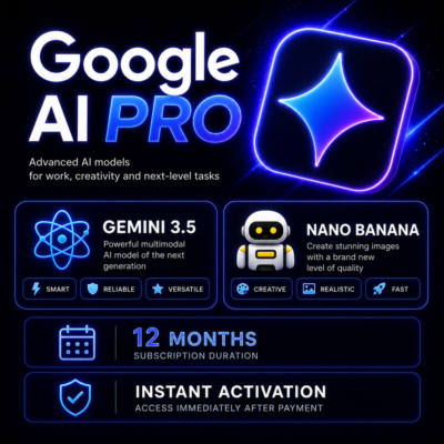 GOOGLE AI PRO 6 МЕСЯЦЕВ l НА ВАШ АККАУНТ l БЕЗ ВХОДА