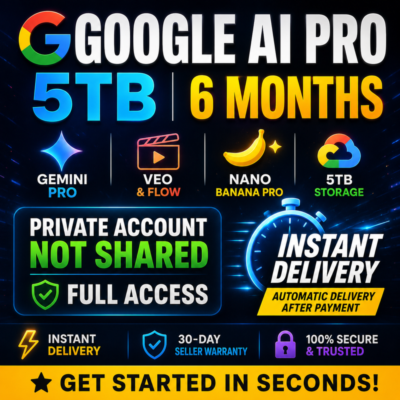Google AI Pro 5TB | 6 месяцев | Gemini Pro | Nano Banana Pro | Veo & Flow