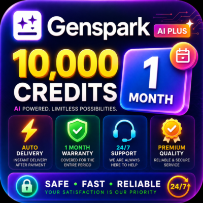 Genspark AI Plus – 10 000 кредитов | 1 месяц | Автоматическая доставка 24/7