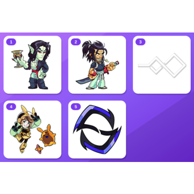 Brawlhalla Twitch Drops (5 Items) — Volkov V6 Colors + Koji V6 Colors +3 more