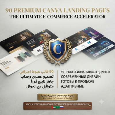 Набор из 90 шаблонов лендингов Canva для электронной коммерции