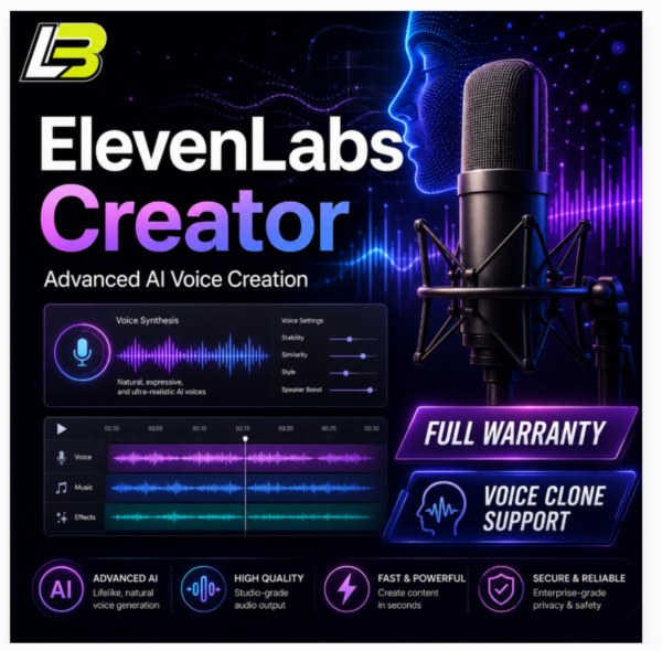 План Eleven Labs Creator на 1 месяц | Мгновенная доставка от Elevenlabs