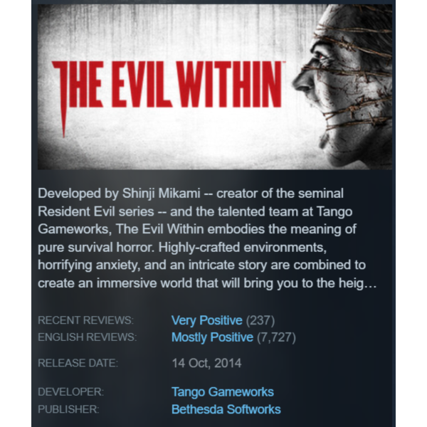 The Evil Within (Steam key | RU+CIS