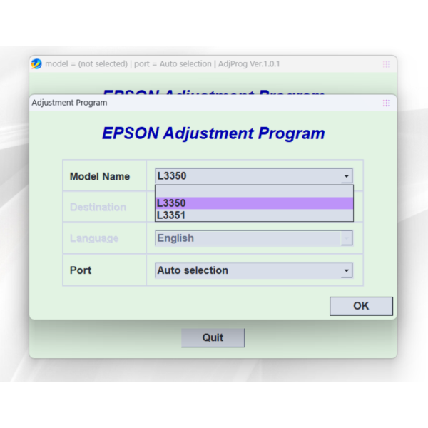 Сброс памперса EPSON AdjProg L3350 L3351