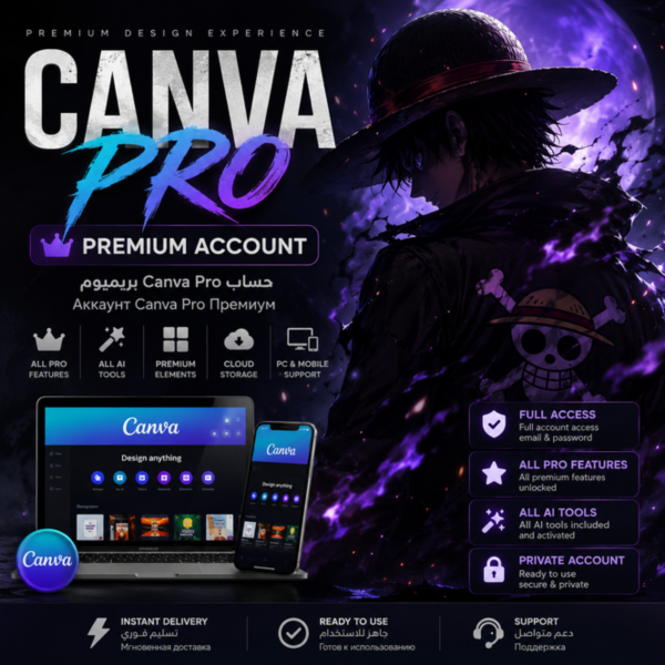Аккаунт Canva Pro Премиум (Полный доступ – Готов к использованию)