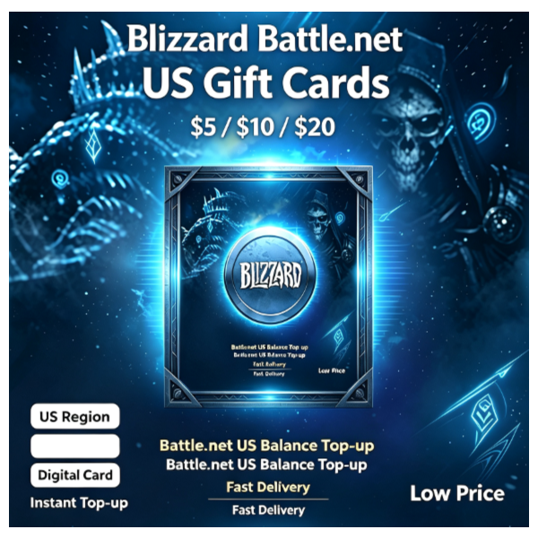 Подарочные карты Blizzard Battle.net для США на сумму 5/10/20 долларов | Пополнение