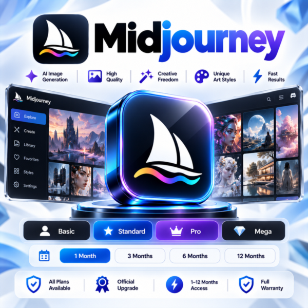 MIDJOURNEY — 1–12 месяцев | Все тарифные планы | Официальное обновление | Полная гара