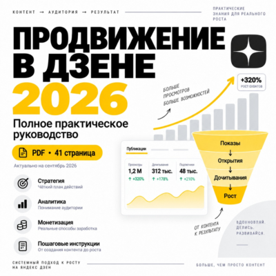 Продвижение в Дзен 2026