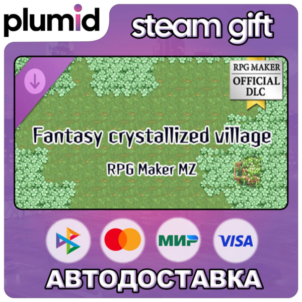 DLC RPG Maker MZ — Fantasy crystallized village Tileset Steam Gift / Россия + МИР / А