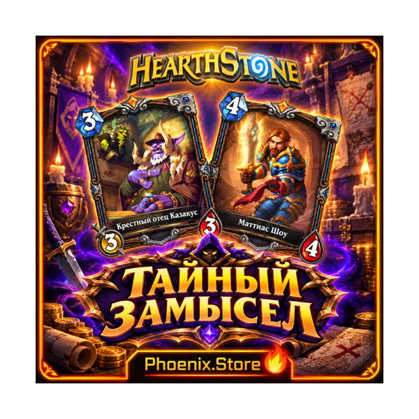 РФ/РБ(смена)+мир · Легендарный особый пакет «Тайный замысел» · Пакеты Hearthstone