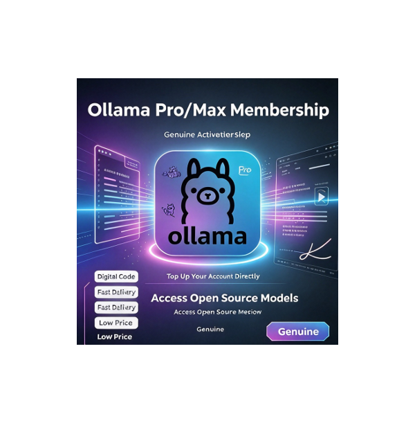 Подписка Ollama Pro/Max | Пополнение счета напрямую | Доступ к моделям с открытым исх