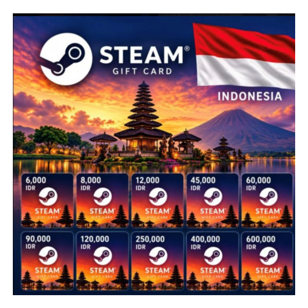STEAM ИНДОНЕЗИЯ КОД ПОПОЛНЕНИЯ 6000-600000 IDR